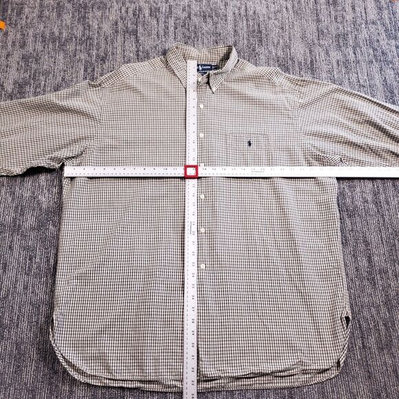 Polo Ralph Lauren McMeel Green Plaid Button Front XXL Shirt 100% Cotton Casual - Picture 6 of 14